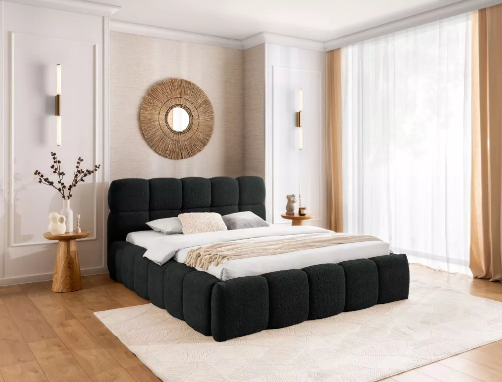 Gulta Sorento Standard ar stelāžu Guļamvietas platums: 160 cm, Guļamvietas garums: 200 cm, stelāžas tips: metāla, · Meln