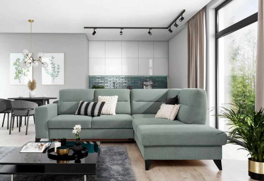 Dīvāns Cassara Premium Standard · Piparmētru · 237 × 277 × 100 cm