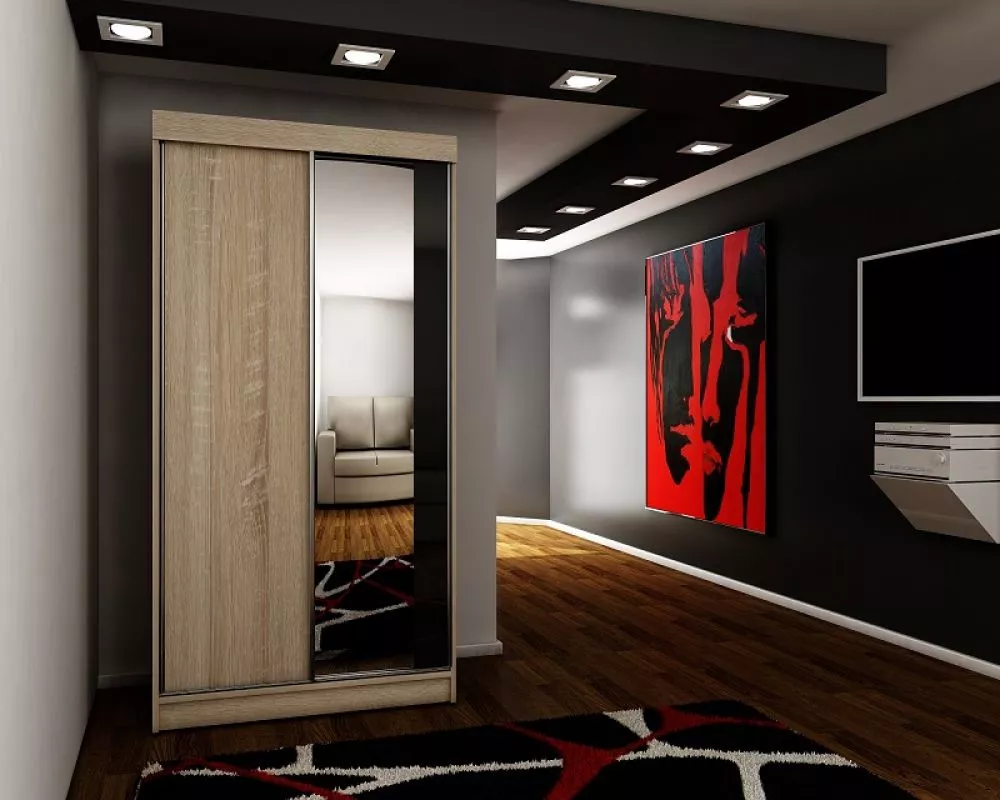 Skapis Top 31 ar LED · Ozols sonoma · 100 × 62 × 200 cm