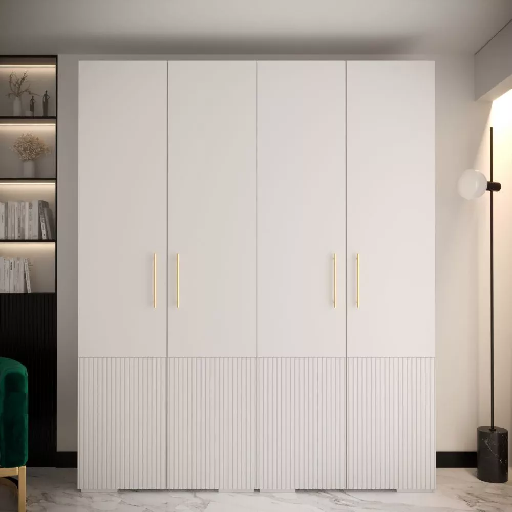 Skapis Manhattan Ryfel 3 · Balts · 200 × 47 × 236.7 cm