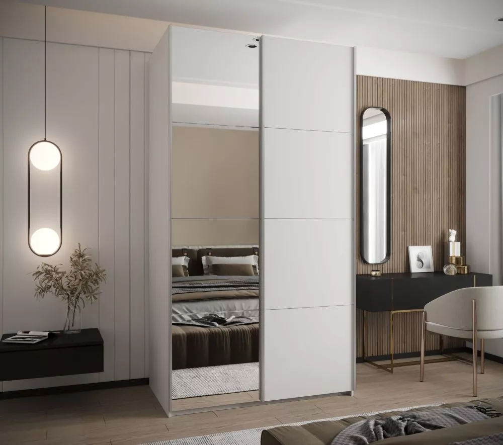 Skapis Lux 3 · Balts · 130 × 61 × 245.5 cm