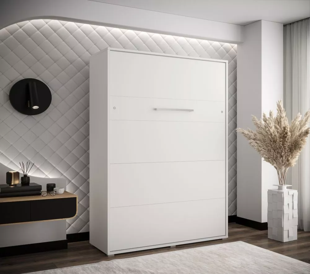 Gulta Home V LED ar stelāžu Guļamvietas platums: 140 cm, Korpusa krāsa: balts, Guļamvietas garums: 200 cm, stelāžas tips