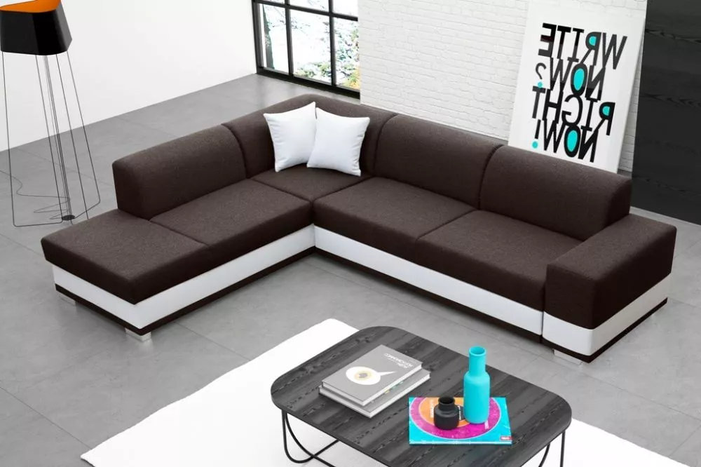 Dīvāns Darco Standard · Brūns + balts · 220 × 285 × 80 cm
