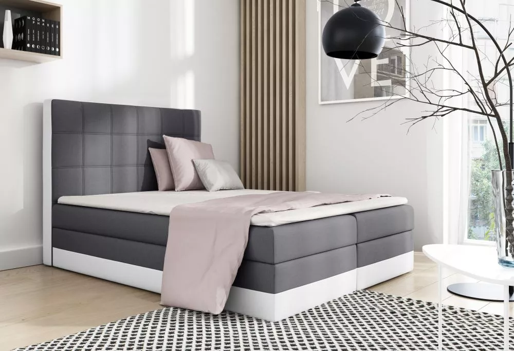 Gulta Lorice Boxspring Premium Standard Guļamvietas platums: 200 cm, Korpusa krāsa: tumši pelēks, Guļamvietas garums: 20