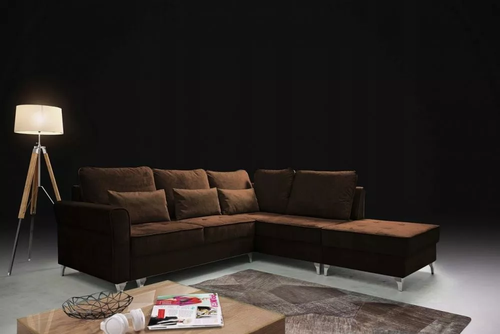 Dīvāns Broadway Standard ar pufu · Brūns · 171 × 259 × 95 cm