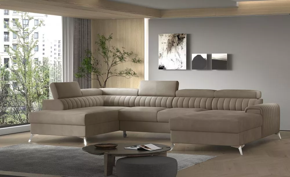 Dīvāns Lacante Premium standard · Brūns · 202 × 347 × 74 cm