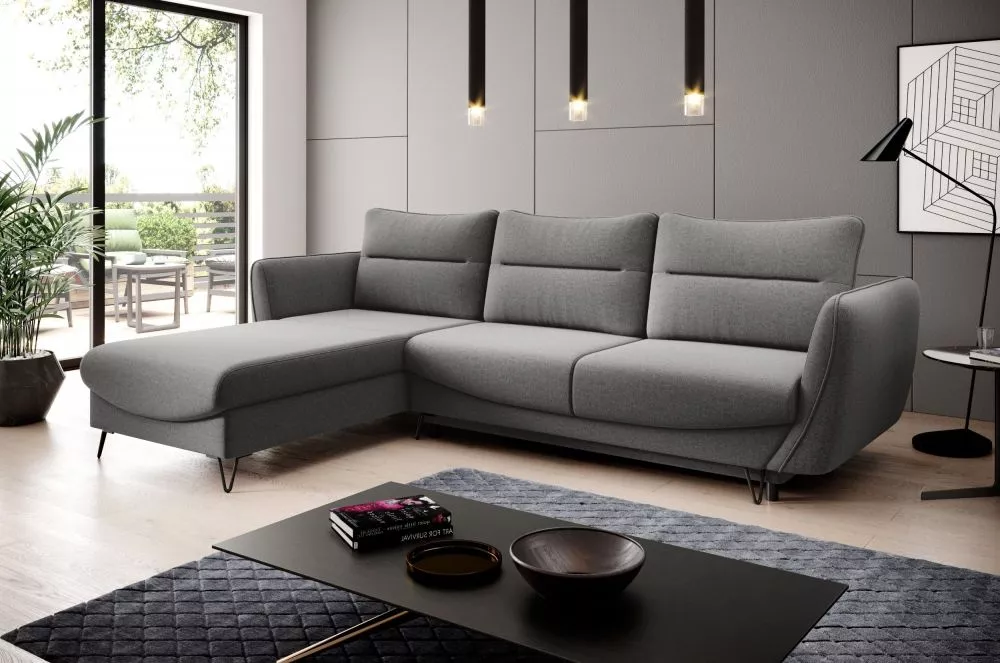 Dīvāns Silva Corner Premium Standard · Tumši pelēks · 201 × 276 × 100 cm