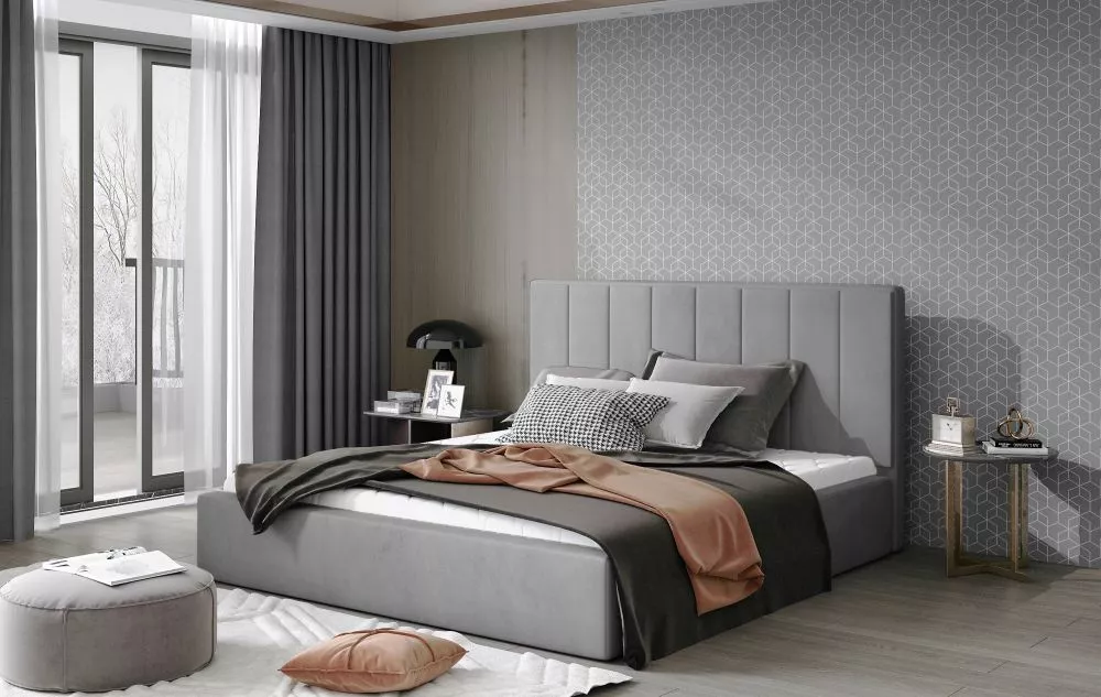 Gulta Audrey Lux Standard ar stelāžu Guļamvietas platums: 180 cm, Guļamvietas garums: 200 cm, stelāžas tips: metāla, · G