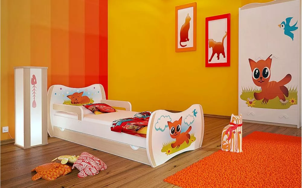Bērnu gulta Dream L06 180x90 DM20 ar stelāžu Guļamvietas platums: 90 cm, Guļamvietas garums: 180 cm, · 114 × 184 × 71 cm