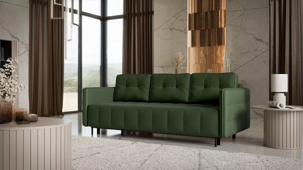 Dīvāns Dello Premium standard · Zaļš · 101 × 221 × 88 cm