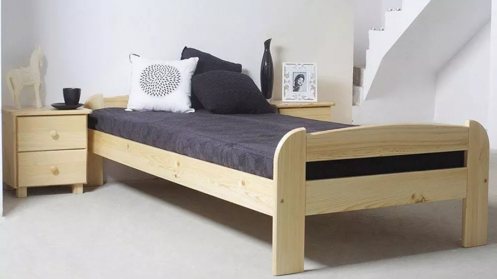 Gulta Ania ar stelāžu Guļamvietas platums: 90 cm, Guļamvietas garums: 200 cm, · Priede · 98 × 207 × 50 cm