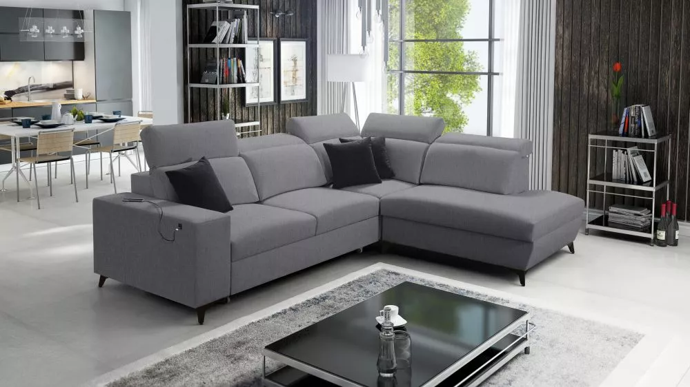 Dīvāns Bartone 7 Mix Standard · Pelēks · 224 × 283 × 83 cm