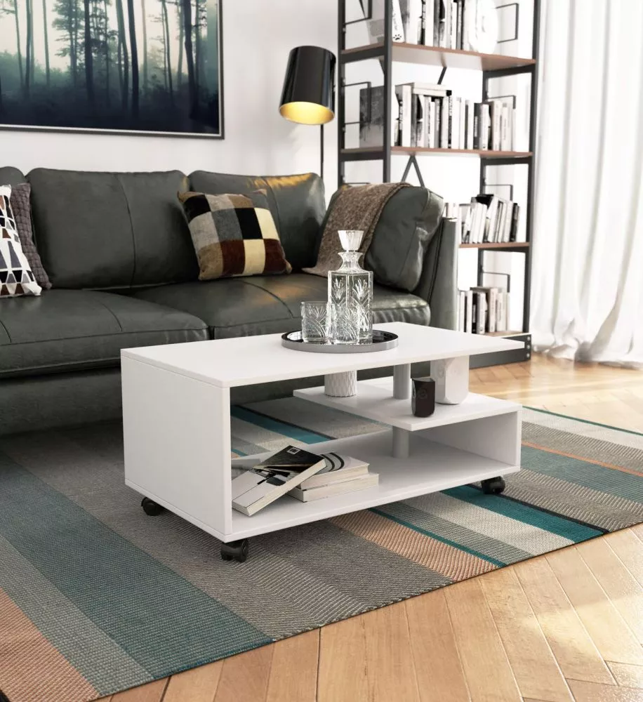 Žurnālgalds Vini 90 · Balts · 90 × 51 × 40 cm