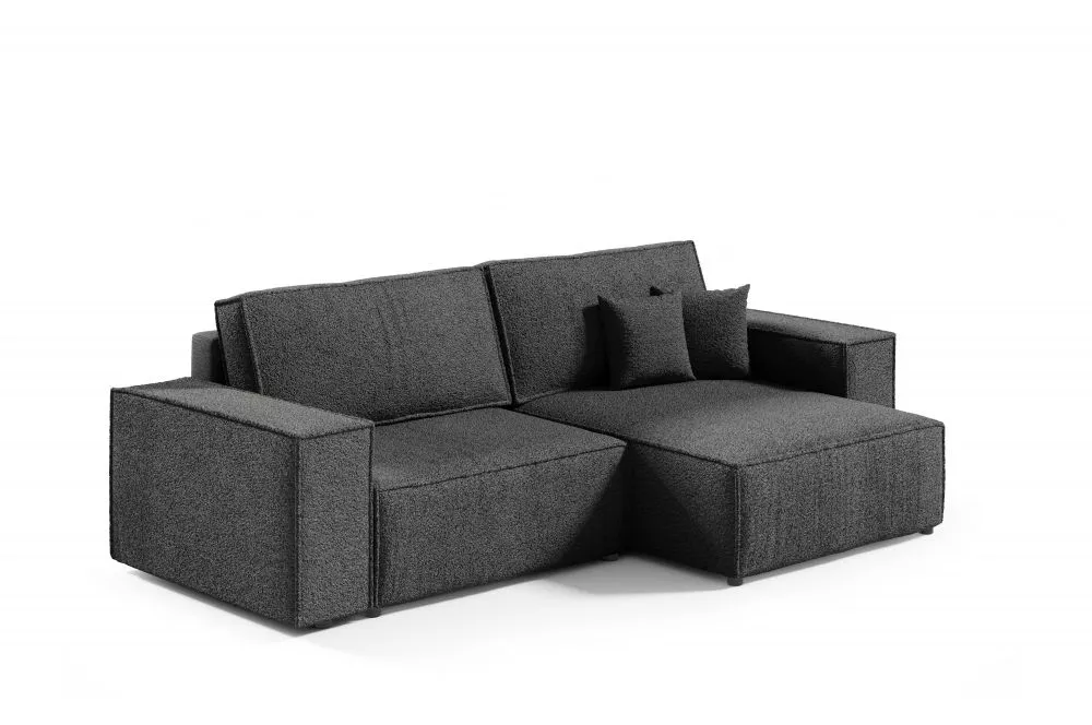 Dīvāns Poso L Mini Standard · Antracīts · 148 × 257 × 70 cm