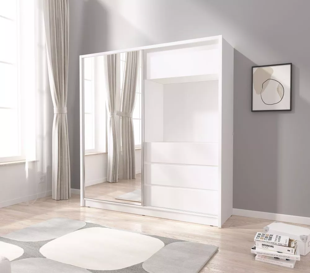 Skapis TV · Balts · 204 × 60 × 214 cm