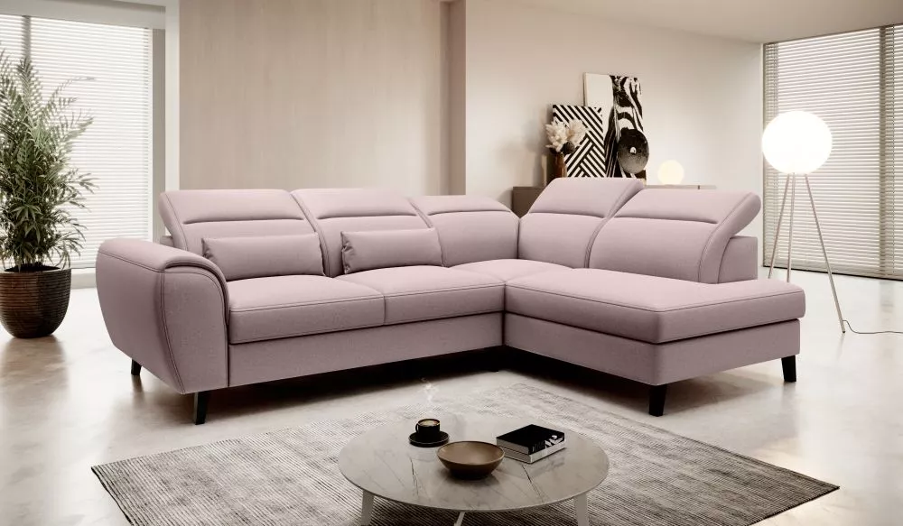 Dīvāns Noble Relax Standard · Gaiši rozā · 201 × 255 × 83 cm