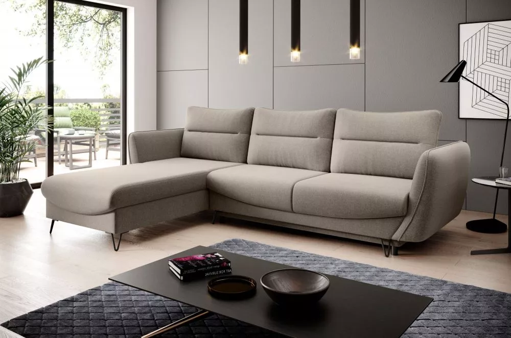 Dīvāns Silva Corner Premium Standard · Gaiši brūns · 201 × 276 × 100 cm
