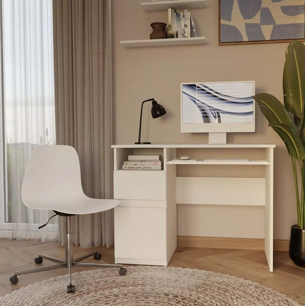 Kosmētikas galds Porto L · Balts · 98.5 × 75.5 × 51 cm