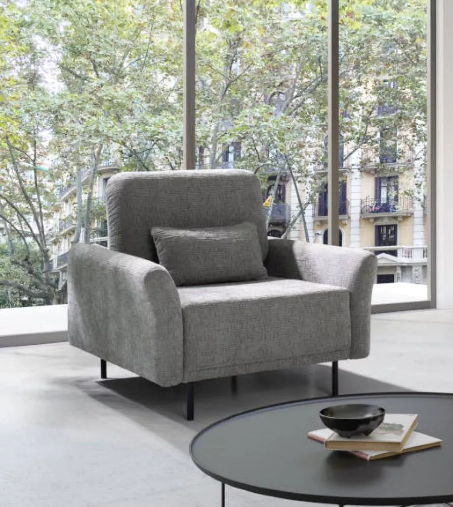 Mīksts krēsls Modulo 1S Standard Maksimālais dziļums: 125 cm, · Pelēks · 103 × 103 × 90 cm