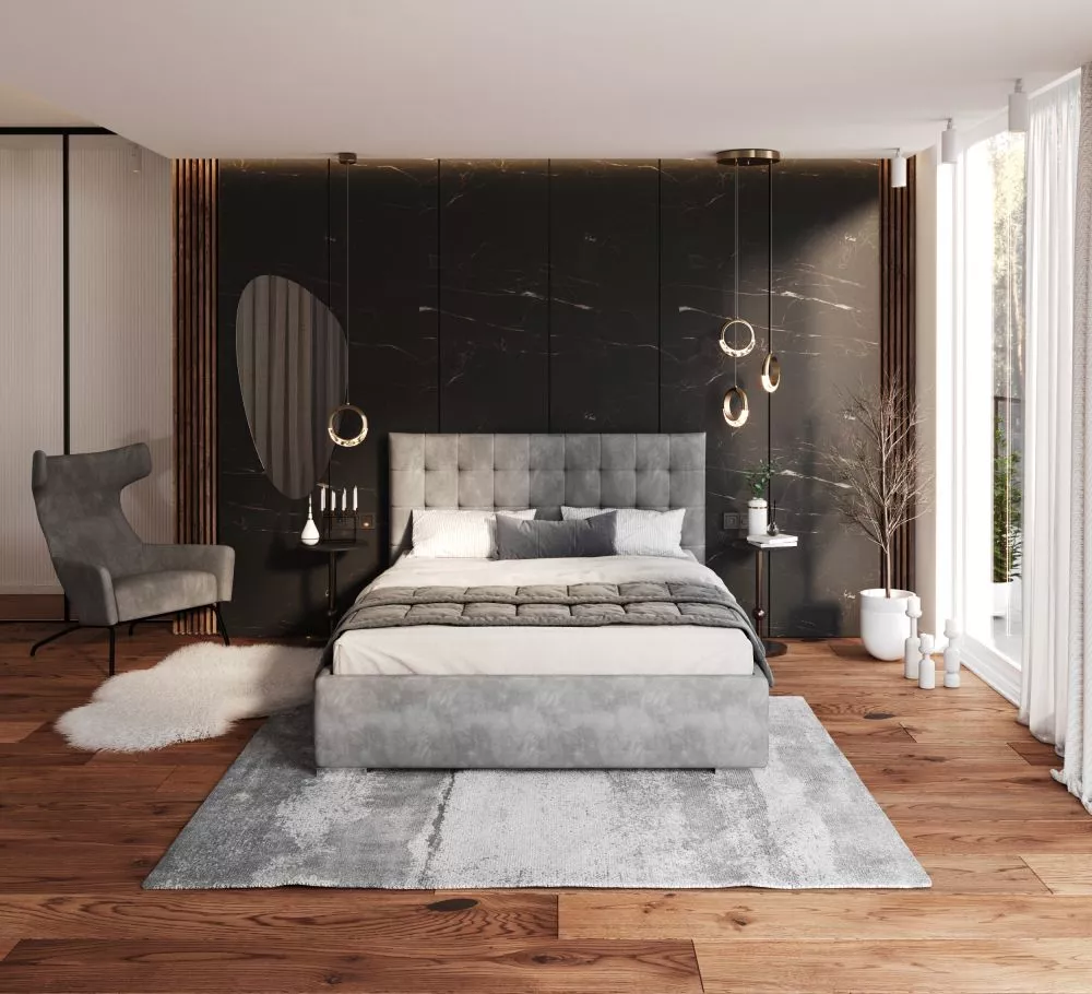 Gulta Lucerna Premium Standard ar stelāžu Guļamvietas platums: 140 cm, Guļamvietas garums: 200 cm, stelāžas tips: metāla
