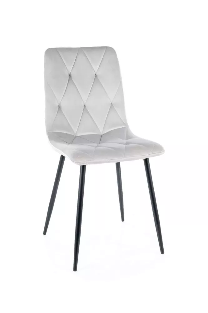 Krēsls Tom Velvet · Gaiši pelēks · 91 × 45 × 52 cm