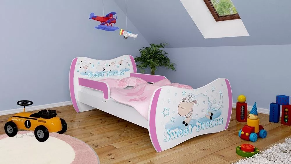 Bērnu gulta Dream L03 160x80 DM13 ar stelāžu Guļamvietas platums: 80 cm, Guļamvietas garums: 160 cm, · 104 × 164 × 71 cm