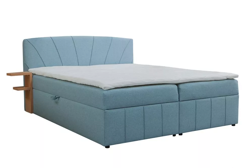 Gulta Cairo standard ar stelāžu Guļamvietas platums: 160 cm, Guļamvietas garums: 200 cm, · Zils · 165 × 211 × 95 cm