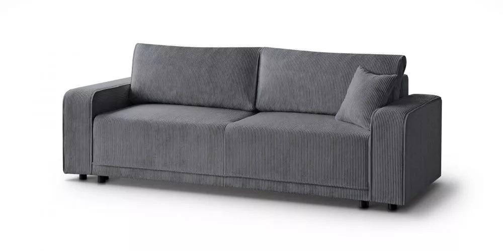 Dīvāns Primo 3S standard · Tumši pelēks · 96 × 250 × 90 cm