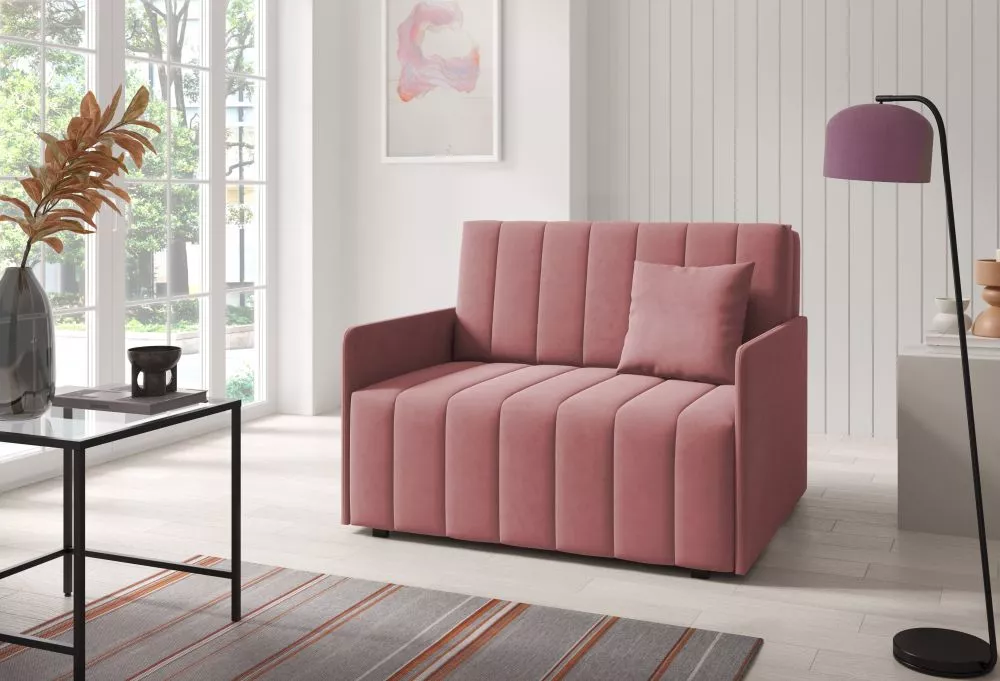 Mīksts krēsls Neo 2 standard Sēdvietas dziļums: 60 cm, · Rozā · 120 × 97 × 85 cm