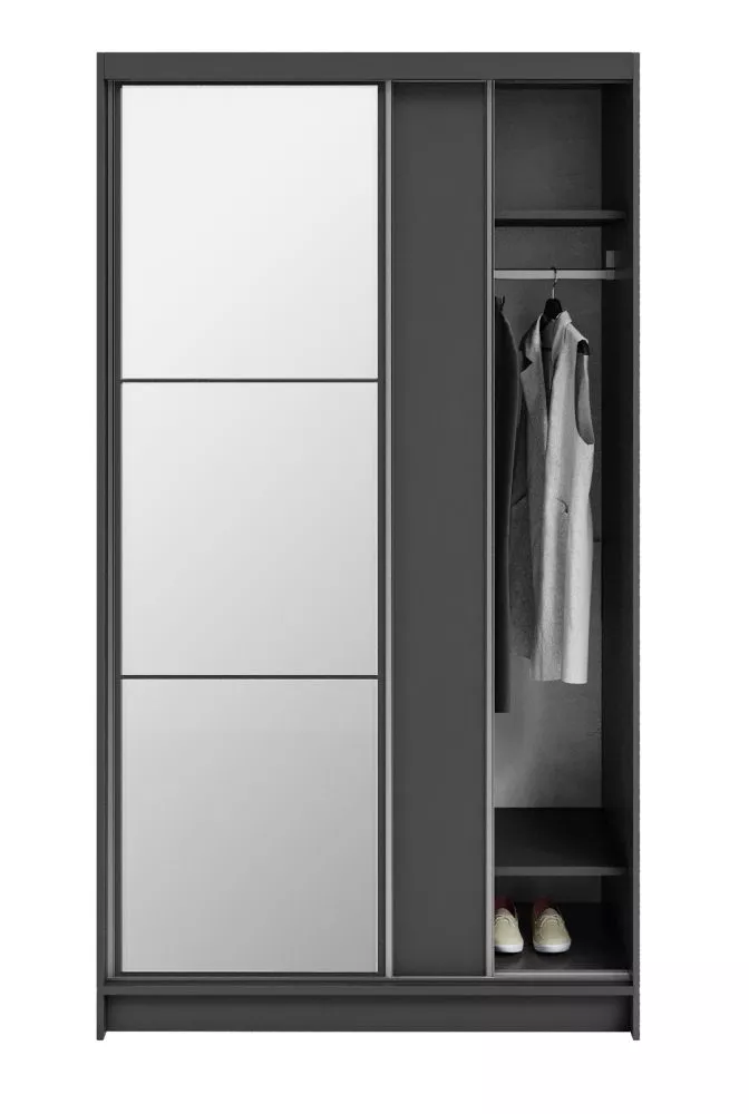Skapis Denver SZ Premium · Pelēks · 120 × 60.3 × 218 cm