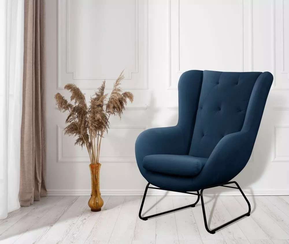 Mīksts krēsls Atella Standard Sēdvietas dziļums: 48 cm, · Zils · 80 × 100 × 105 cm