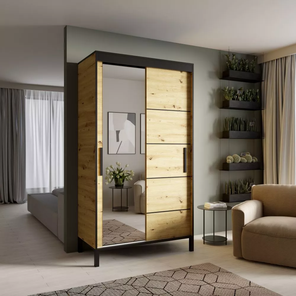 Skapis Bell-M 120 · Ozols artisan · 120 × 60 × 221 cm