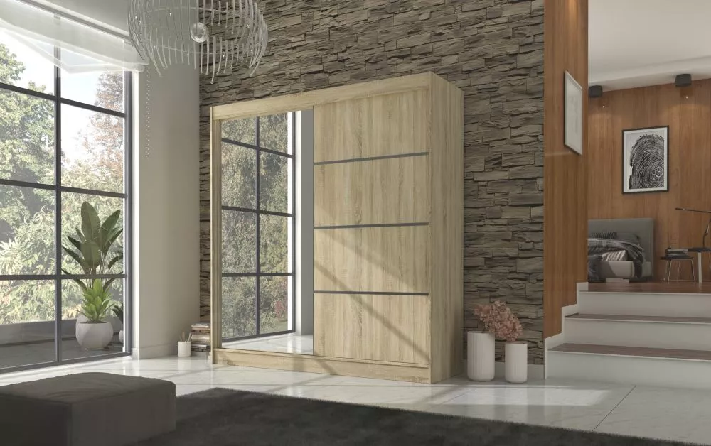 Skapis Gilton · Sonoma · 200 × 61 × 215 cm