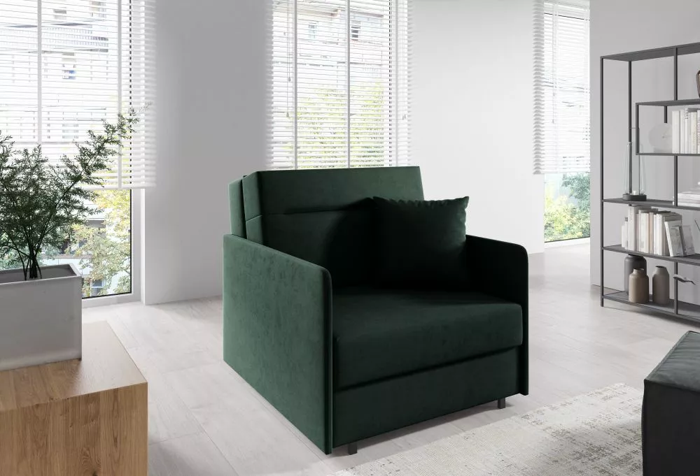 Mīksts krēsls Americano 172 standard Sēdvietas dziļums: 60 cm, · Tumši zaļš · 90 × 90 × 85 cm