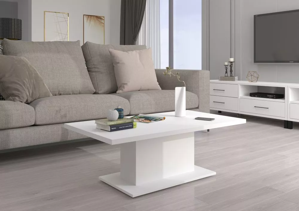 Žurnālgalds Denver Classic · Balts · 110 × 60 × 43.3 cm