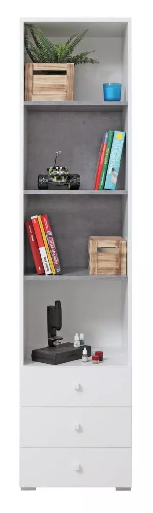 Plaukts Sigma SI7 · Balts + betons · 60 × 190 × 40 cm