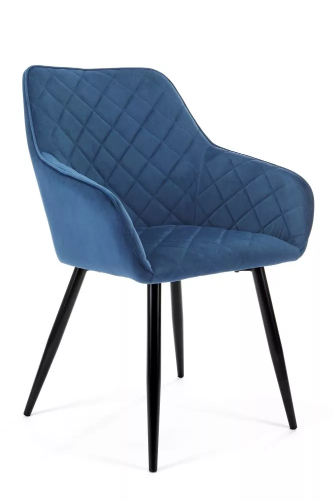 Krēsls SJ.082 Velvet Black Set · Zila · 85 × 60 × 59 cm