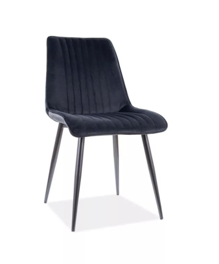 Krēsls Kim Velvet · Melns · 88 × 47 × 42 cm