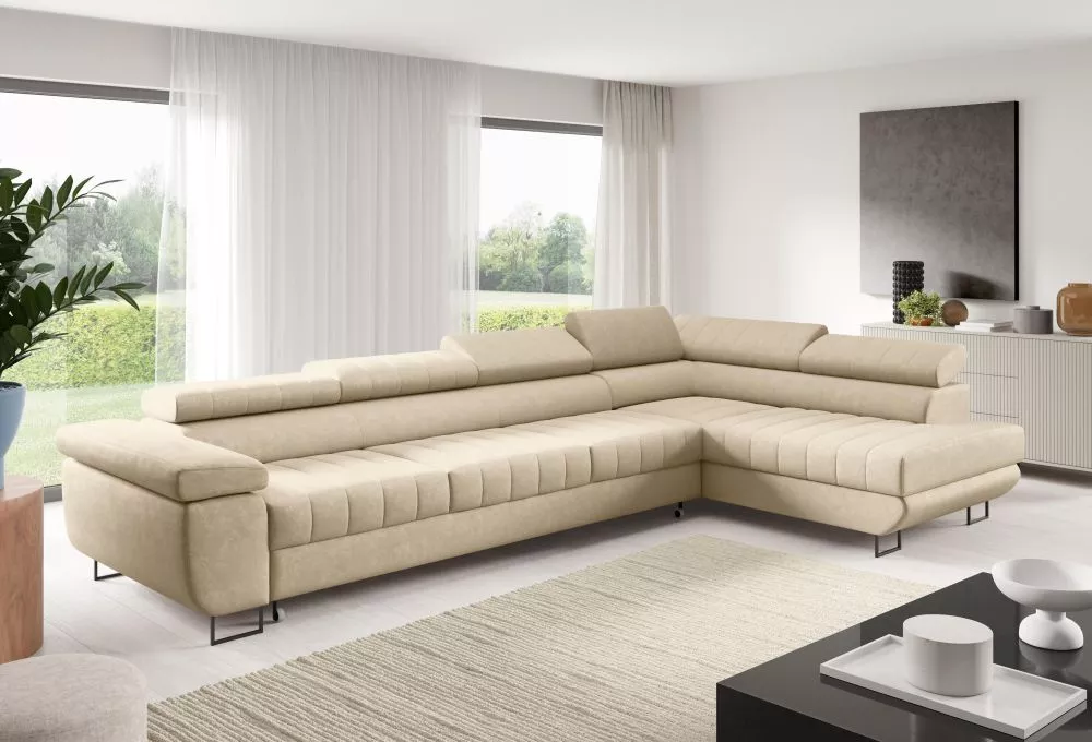 Dīvāns Horizonte XL standard · Krēms · 202 × 335 × 87 cm
