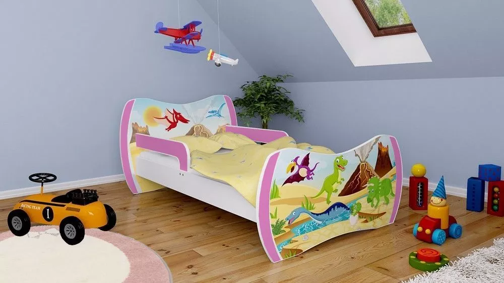 Bērnu gulta Dream L03 160x80 DM29 ar stelāžu Guļamvietas platums: 80 cm, Guļamvietas garums: 160 cm, · 104 × 164 × 71 cm