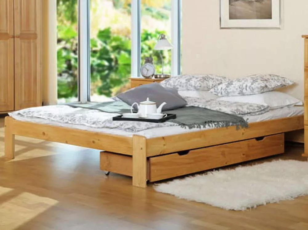 Gulta Ada ar stelāžu Guļamvietas platums: 120 cm, Guļamvietas garums: 200 cm, · Alksnis · 128 × 207 × 50 cm