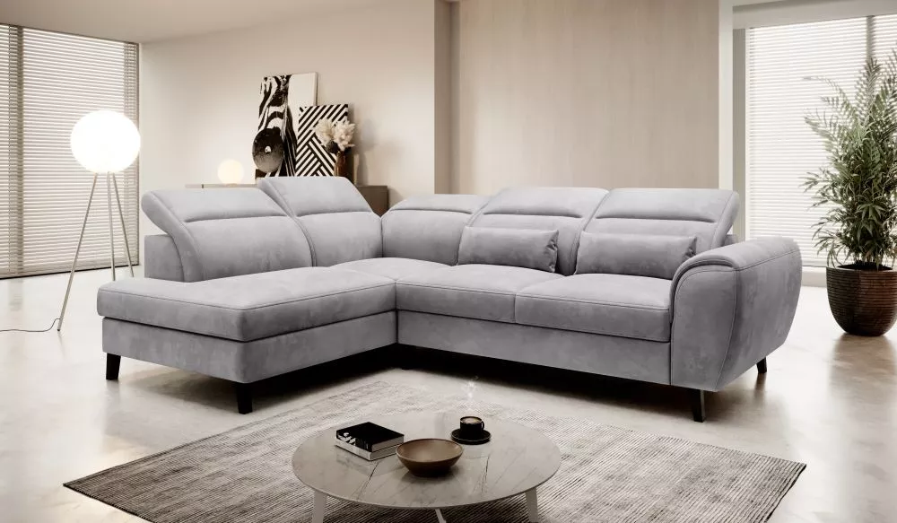 Dīvāns Noble Premium Standard · Gaiši pelēks · 201 × 255 × 83 cm