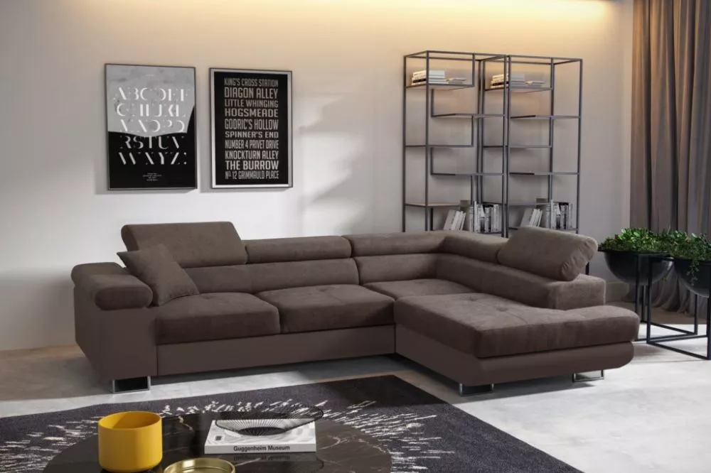 Dīvāns Antos standard · Brūns + brūns · 202 × 273 × 90 cm
