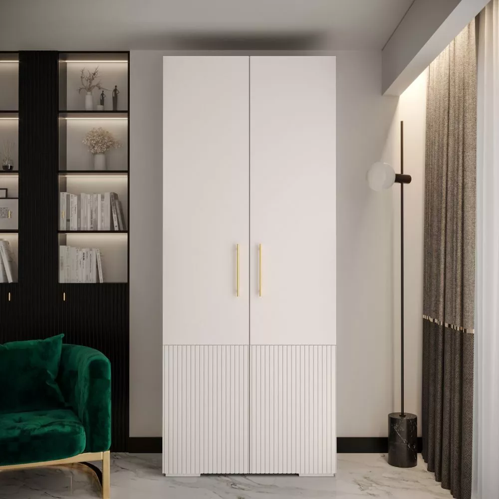 Skapis Manhattan Ryfel 3 · Balts · 100 × 47 × 236.7 cm