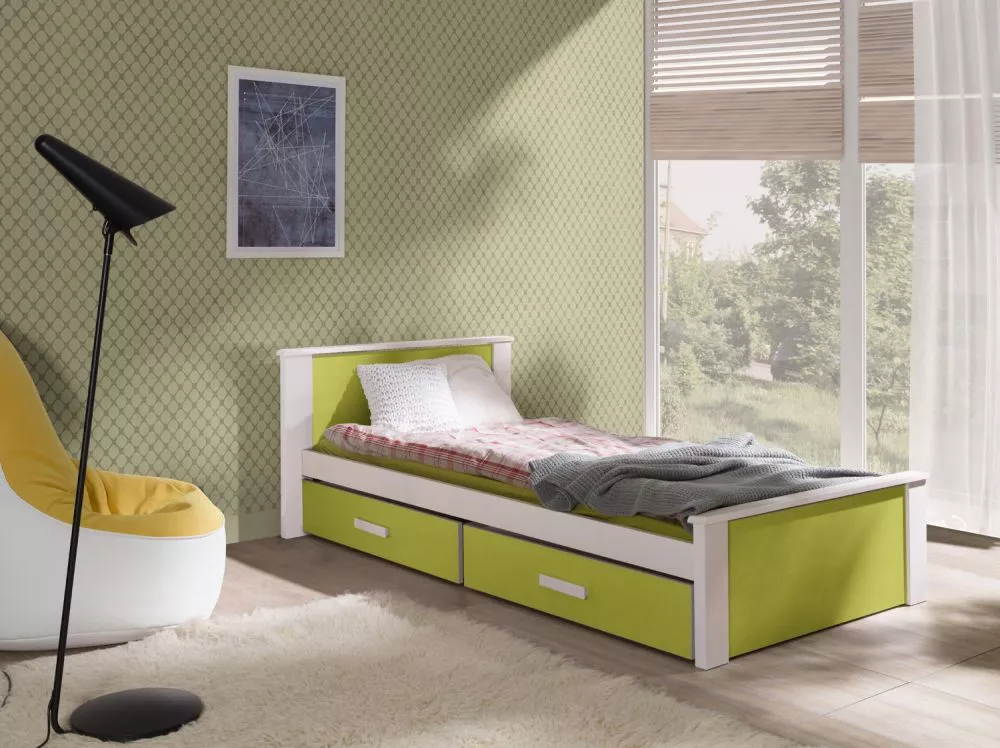 Bērnu gulta Aldo 80x180 ar stelāžu Guļamvietas platums: 80 cm, Guļamvietas garums: 180 cm, · 99 × 210 × 72 cm