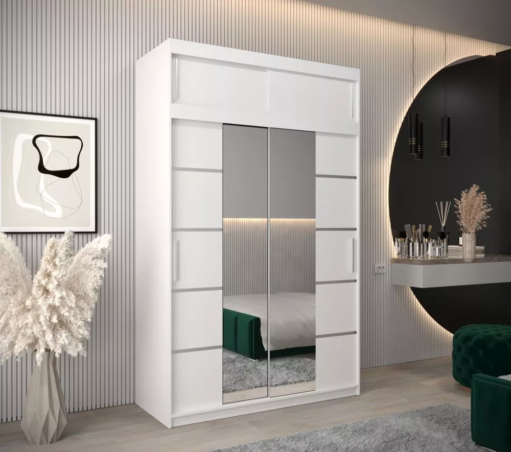 Skapis Verona 4 Premium · Balts · 150 × 62 × 240 cm