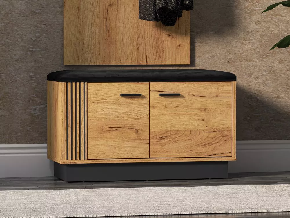 Apavu plaukts Vasco 03 Korpusa krāsa: ozols craft zelts, · 80 × 49 × 34 cm