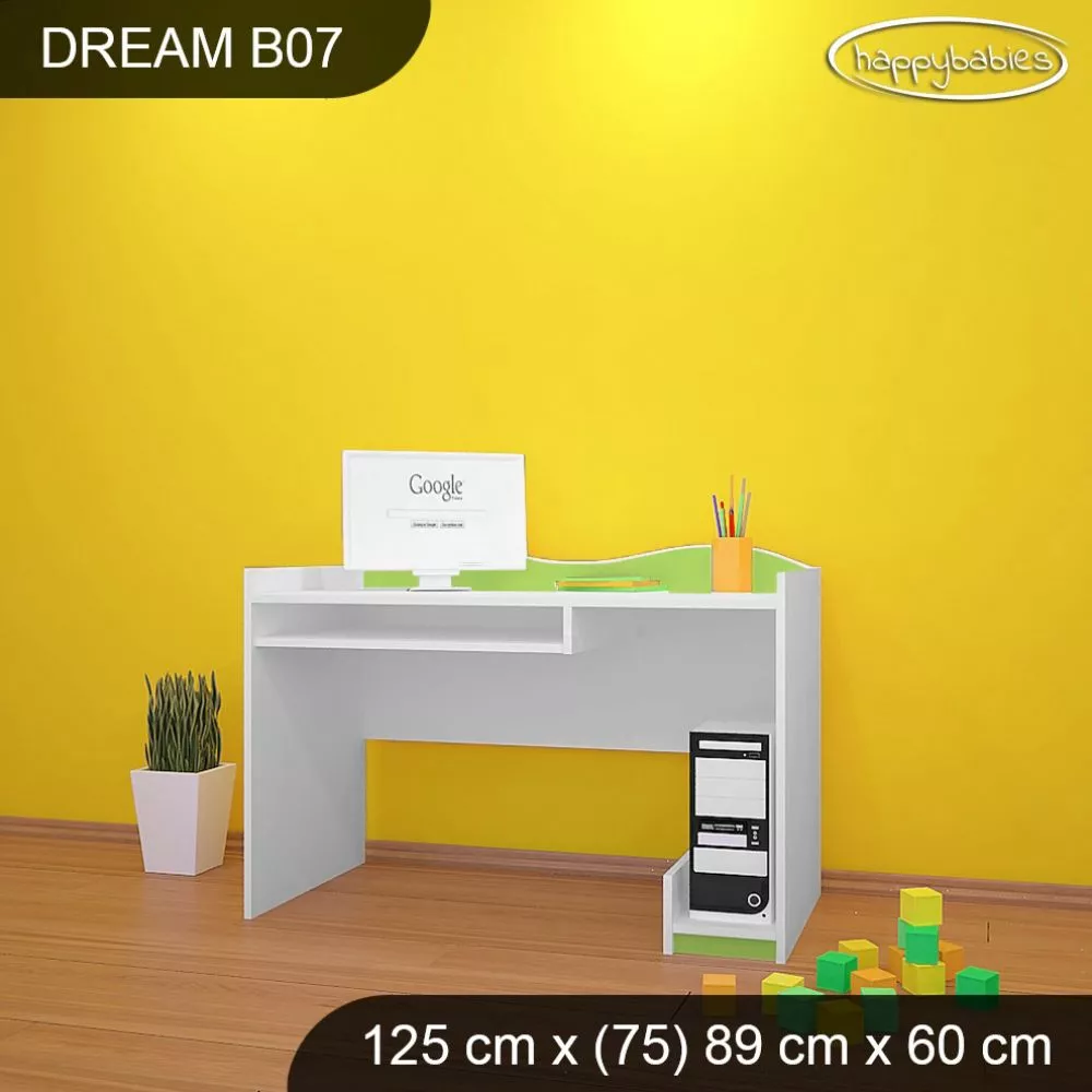 Bērnu rakstāmgalds Dream B07 Maksimālais augstums: 89 cm, · 125 × 75 × 60 cm