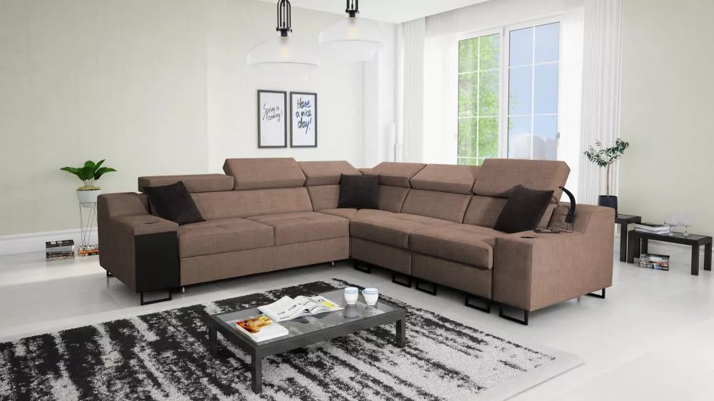 Dīvāns Alicante 3 Standard · Brūns · 287 × 289 × 81 cm
