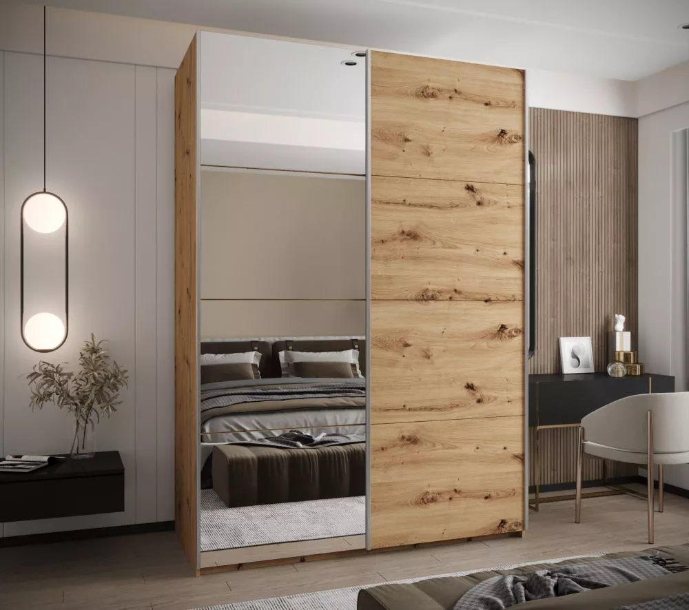 Skapis Lux 3 · Ozols artisan · 180 × 61 × 245.5 cm
